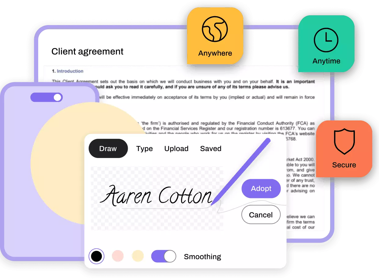 Conga Sign, secure esignature software, anywhere, anytime, any platform