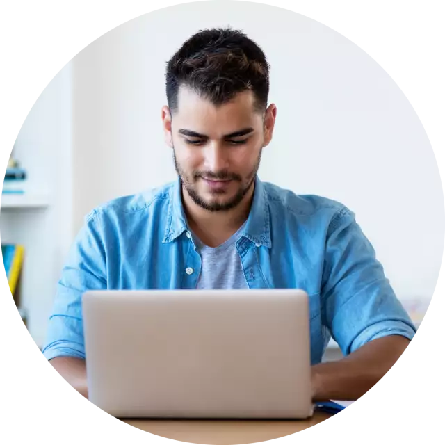 Man at laptop