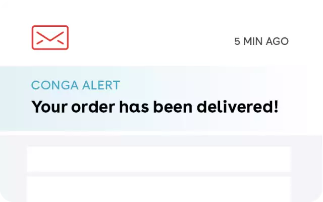 Conga Order Management notification