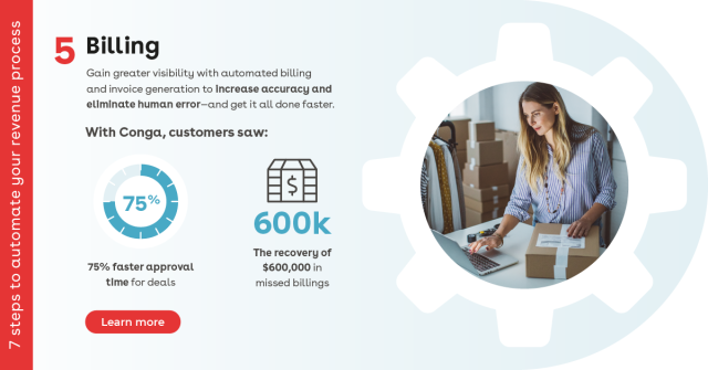 Automated billing and invoice generation infographic.