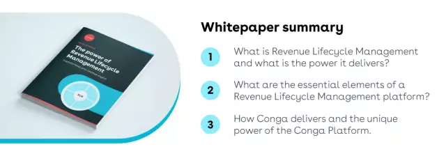 Conga Revenue Lifecycle Management whitepaper summary graphic