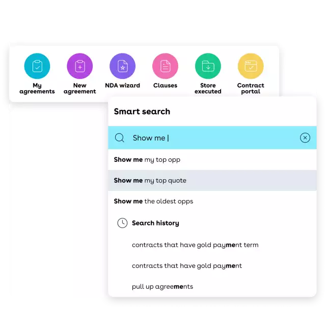 Custom search of contract repository of with Conga Contract Lifecycle Management