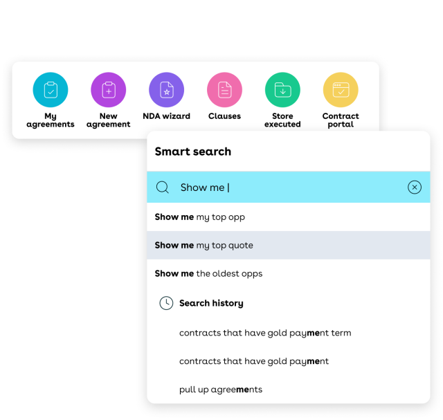 Custom search of contract repository of with Conga Contract Lifecycle Management