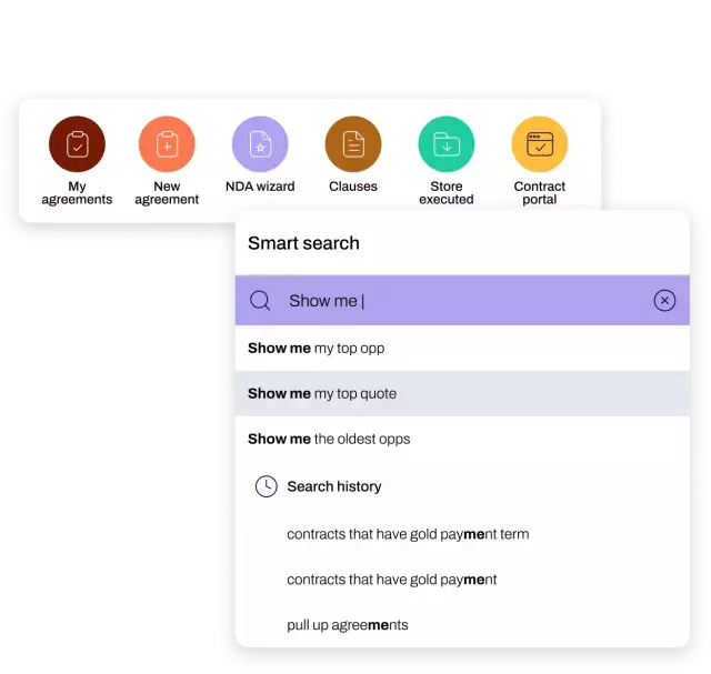 Custom search of contract repository of with Conga Contract Lifecycle Management