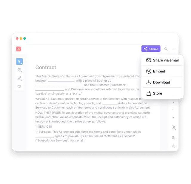 Manage, send, store custom generated documents with one click