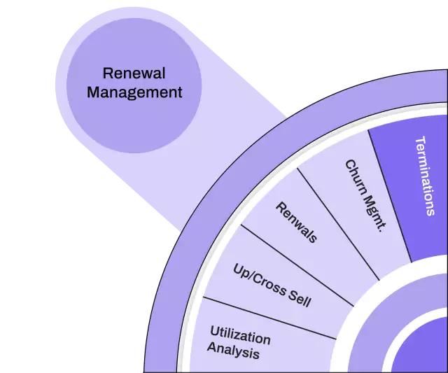 Renewal Management quadrant—termination highlight