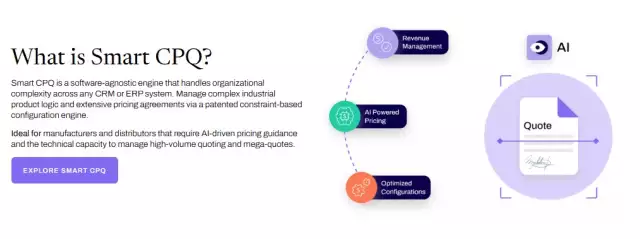 Conga Smart CPQ page.