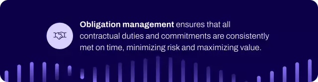 Contract obligation management definition.