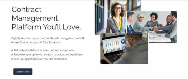 Contract Logix homepage.