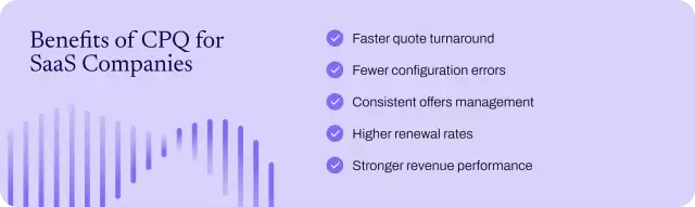 CPQ for SaaS benefits.