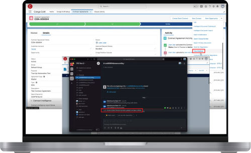 Conga Contracts for Salesforce product interface