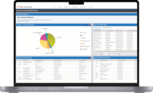 Conga Contracts product interface