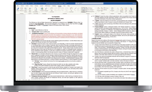 Conga Contracts product interface