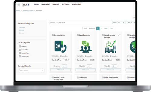 Conga Digital Commerce product interface