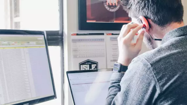 Man working from home office