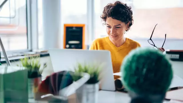 Woman at a desk