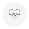 Heart with heart beat line running through it